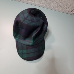 Scotland Shop Wool Black Watch Modern Tartan Plaid Golf Cap NWT